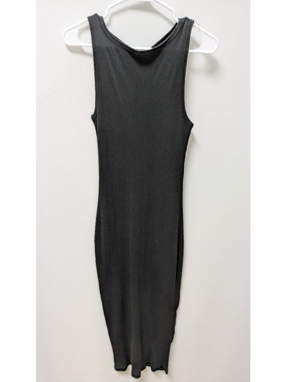 Divided H&M Dark Grey Sleeveless Ribbed Maxi Dress